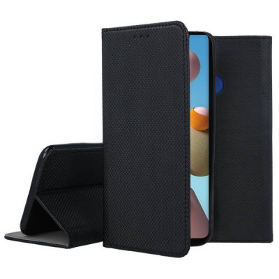 Кожени калъфи Кожени калъфи за Samsung  Кожен калъф тефтер и стойка Magnetic FLEXI Book Style за Samsung Galaxy A21s A217F черен